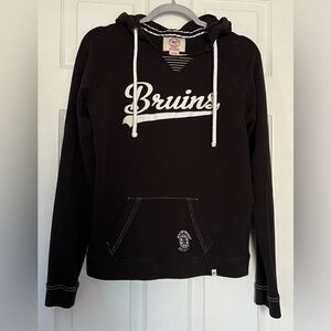 47 Brand Black Boston Bruins Hockey Hoodie with White Accents Women’s Size Large